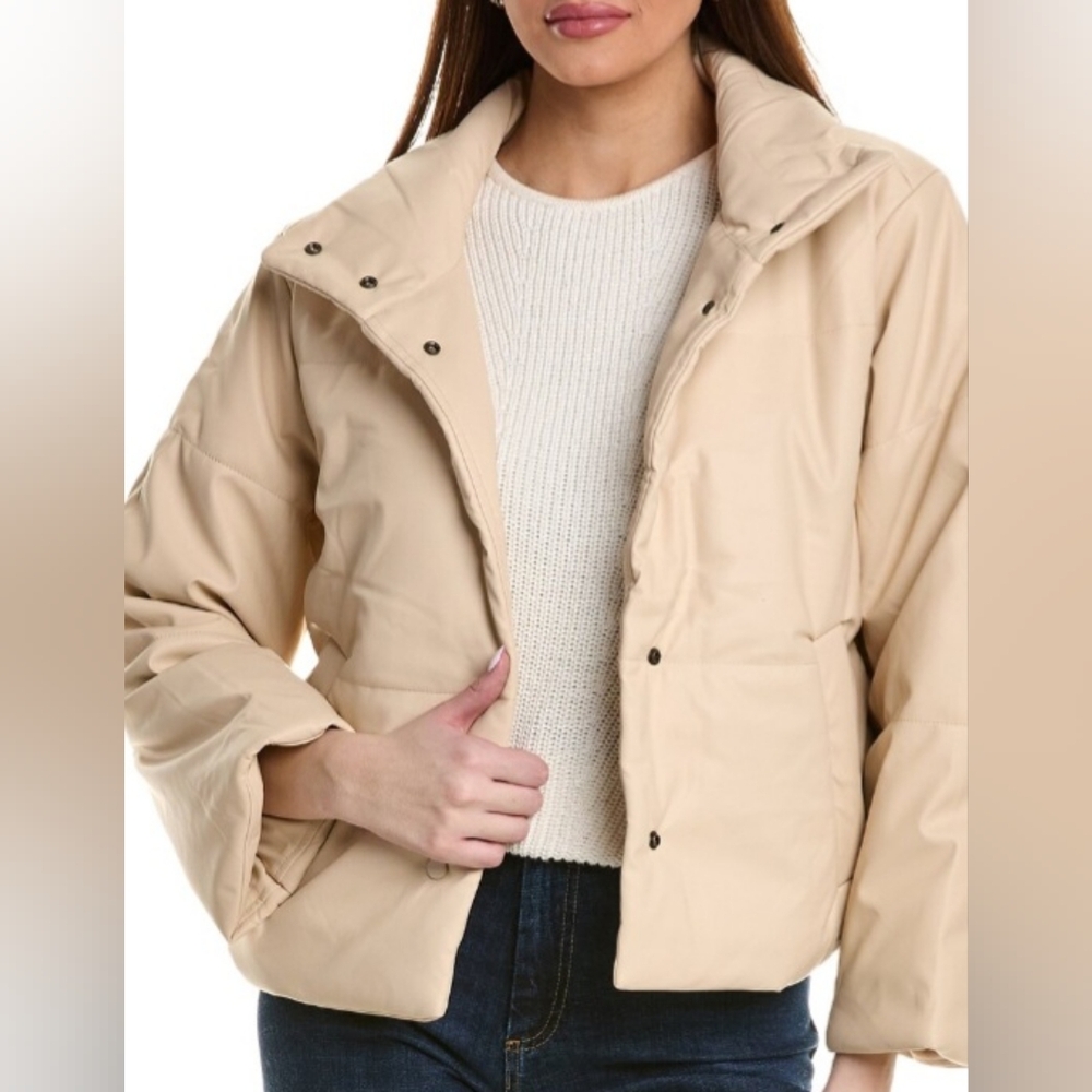 Lilla P Beige Channel Quilted  Jacket
